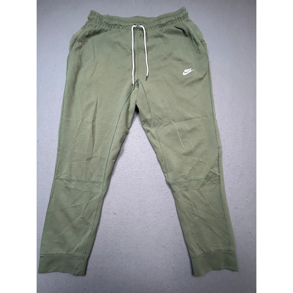 Nike Jogger Sweatpants Cotton Blend Olive Green Large Mens